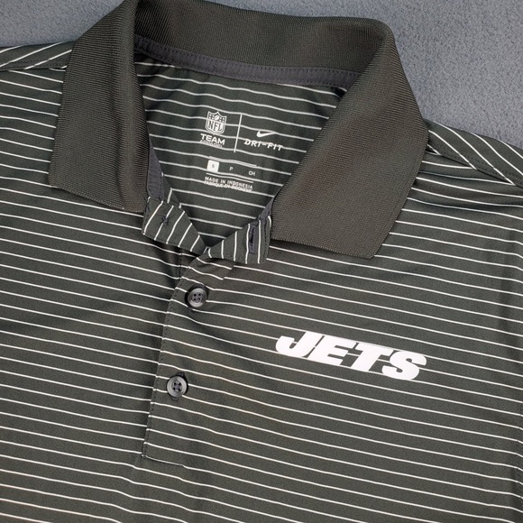 Nike Other - NFL New York Jets‎ Nike Dri-FIT Polo Shirt Striped Mens Small Football